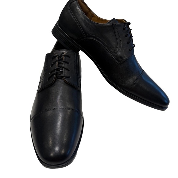 Florsheim Men’s Zaffiro Cap Toe Oxford Black Leather, Size 10.5 M NEW